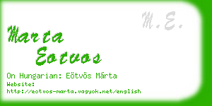 marta eotvos business card