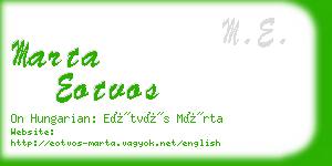 marta eotvos business card